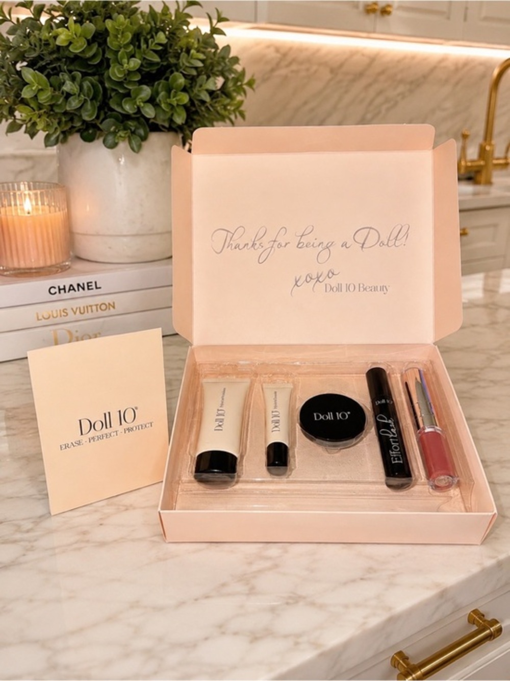 🎀 Doll 10 Beauty 5 Pc Makeup Set Foundation Concealer Mascara Lipstick/Gloss NIB